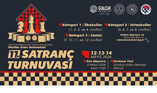 Gölcük'te 11. Geleneksel Satranç Turnuvası Başlıyor