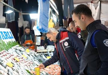 Maltepe'de balık denetimi