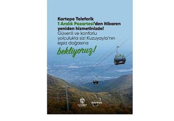 Kartepe Teleferik'te bakım çalışmaları tamam