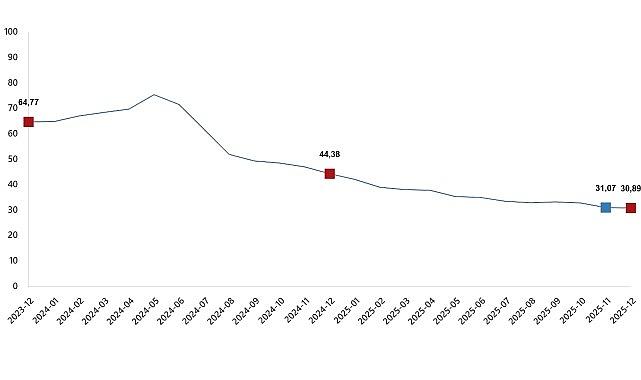 Tüketici Fiyat Endeksi, Aralık 2025