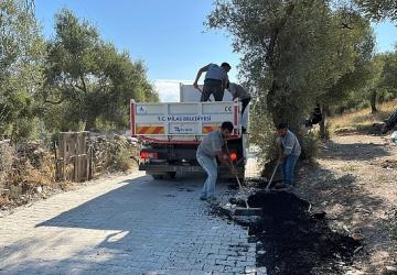 Milas Belediyesi, İlçemiz Mahallelerindeki Hummalı Çalışmalarını Sürdürüyor