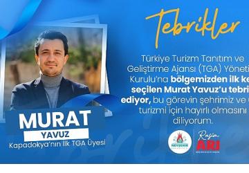 Başkan Arı, Kapadokya'dan TGA Yönetim Kuruluna Seçilen Yavuz'u Kutladı