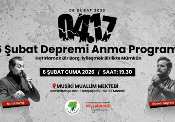 Mamak Belediyesi’nden 6 Şubat programı: Murat Kayış ve Güven Taştan sahne alacak