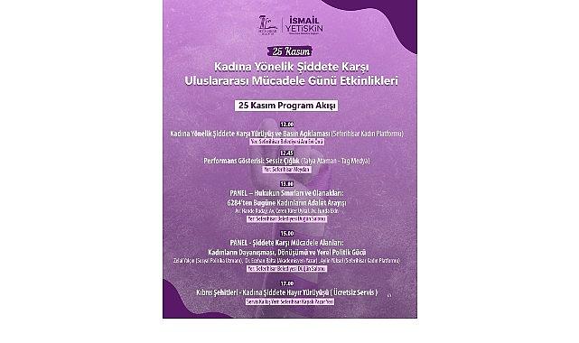 Seferihisar Belediyesi'nden 25 Kasım'da güçlü mesaj: “Şiddetin bahanesi yok, kadına şiddete hayır!"