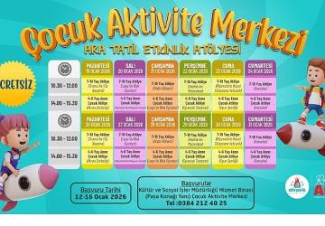 Bütün Çocuklarımızı Ara Tatil Etkinlik Atölyesi'ne Bekliyoruz