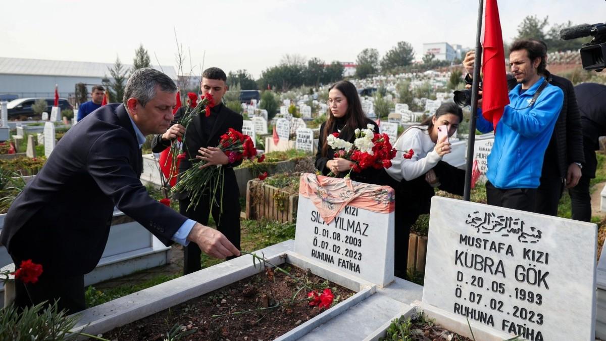 CHP Genel Başkanı Özgür Özel Kahramanmaraş’ta deprem şehitlerini andı