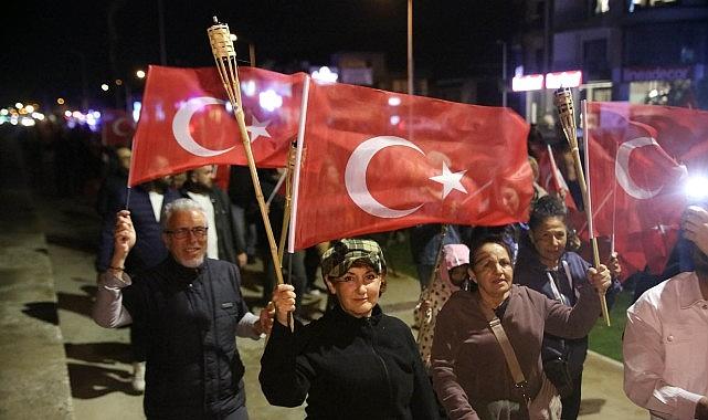 Güzelbahçe'de 102. Yıl coşkusu Kortej ve Konserle Kutlandı