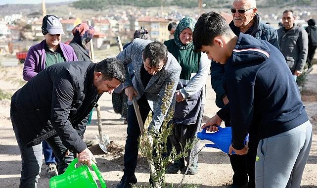 Nevşehir'de Binlerce Fidan Toprakla Buluştu