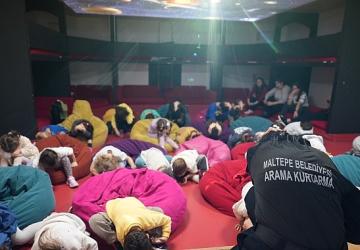 Maltepe'de ara tatilde miniklere afet eğitimi