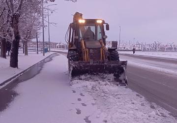 Karaman Belediyesi'nden Kar Çalışması