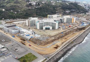 Trabzon Şehir Hastanesi’nin Altyapı Çalışmaları Sürüyor