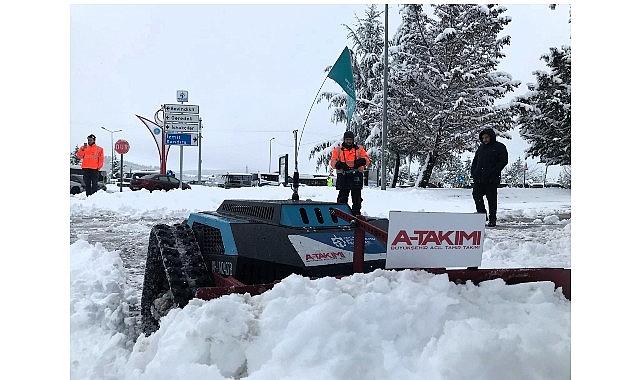 Büyükşehir'den karla mücadelede robotik teknoloji