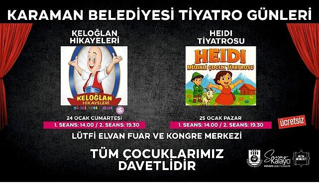 Karaman Belediyesi'nden Çocuklara Tiyatro Şöleni