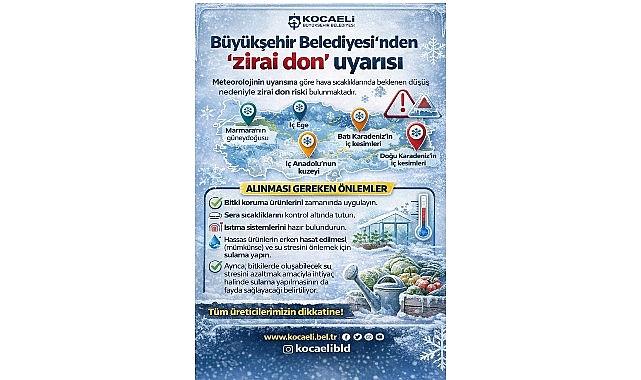 Büyükşehir'den üreticilere “zirai don" uyarısı
