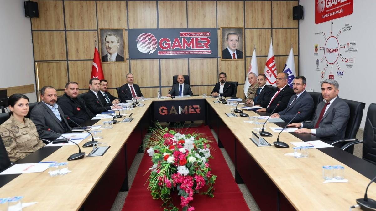 Adıyaman genelinde güvenlik ve acil durumlar masaya yatırıldı