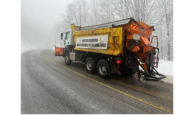 Kartepe'de Kar Mesaisi