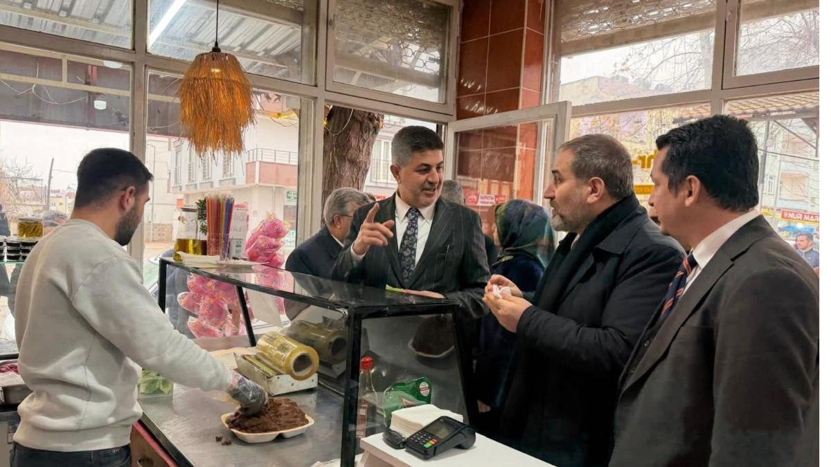 Milletvekili Şan, AK Parti Genel Başkan Yardımcısı Mustafa Şen ile çarşı esnafını ziyaret etti