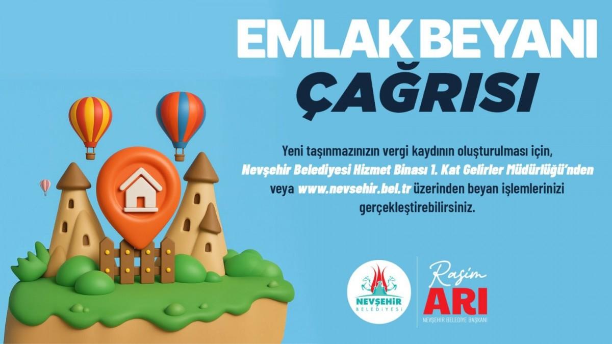 Nevşehir Belediyesi’nden 2026 Emlak Vergisi Beyanı Hatırlatması