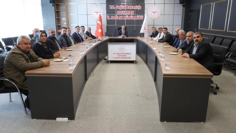 Adıyaman Muhtarlar Federasyonu’ndan İl Sağlık Müdürü Şirik’e ziyaret