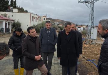 Gölbaşı Kaymakamı Algın’dan Karaburun Köyü Kalıcı Konutları’nda yağış sonrası inceleme