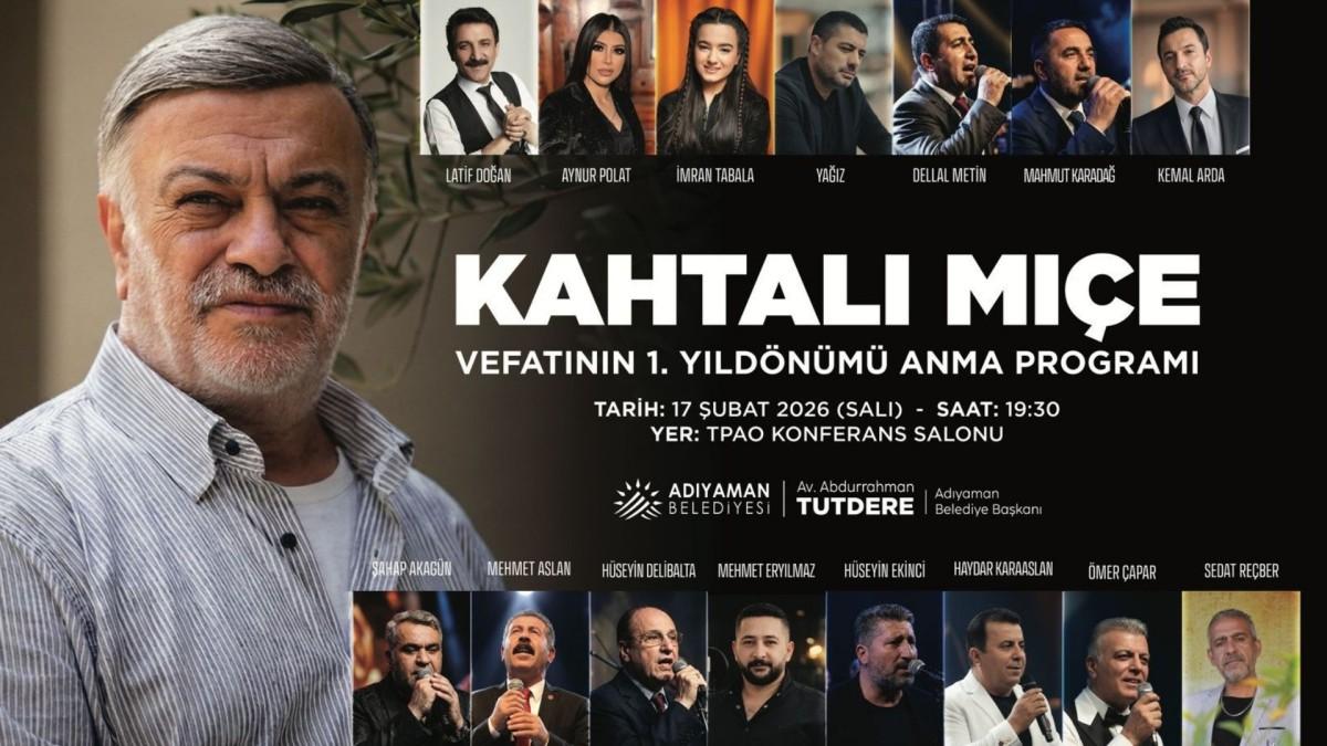 Adıyaman Belediyesi, usta sanatçı Kahtalı Mıçe için anma programı düzenleyecek
