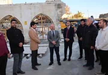 Tarihi Tuz Hanı’nda restorasyon çalışmaları sürüyor