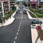 Şehit Ergün Köncü Caddesi'nde yol çizgileri çekildi