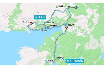 61. Cumhurbaşkanlığı Türkiye Bisiklet Turu 3. Etap (Marmaris-Kıran) Kapsamında Trafiğe Kapanacak Yollar