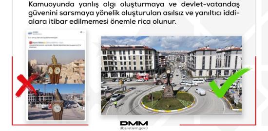 DMM’den Adıyaman’da saat kulesi çevresindeki inşaat iddialarına yalanlama