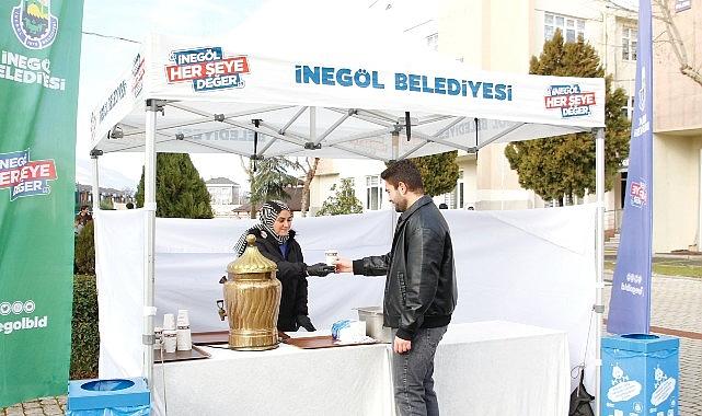 İnegöl Belediyesi'nden Öğrencilere Ücretsiz Çorba İkramı