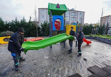 Yangın Sonrası Ahi Evran Parkı Kısa Sürede Yenilendi