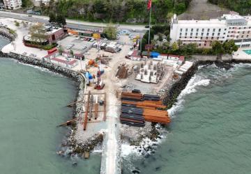 Altınordu Atatürk Rıhtımı’nda çalışmalar hızla sürüyor