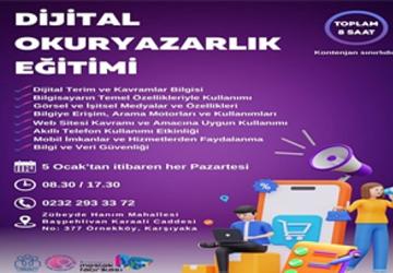 Kadınlar için dijital okuryazarlık eğitimi başlıyor