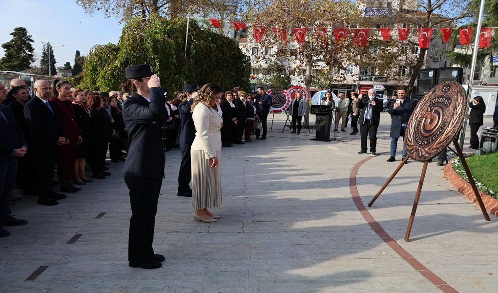 Tekirdağ’da Kadın Haklarının 91. Yılı Çelenk Töreniyle Anıldı