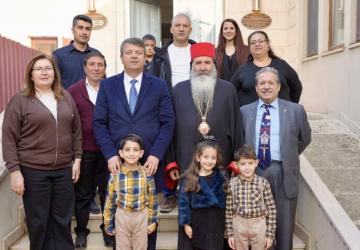 Adıyaman Belediye başkanı Tutdere Noel Bayramı Dolayısıyla Süryani Metropolitliğini Ziyaret Etti
