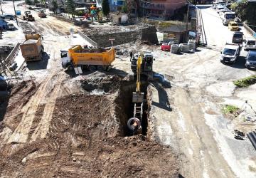 Büyükşehir, Dernekpazarı’nda Altyapı Çalışmalarını Hızlandırdı