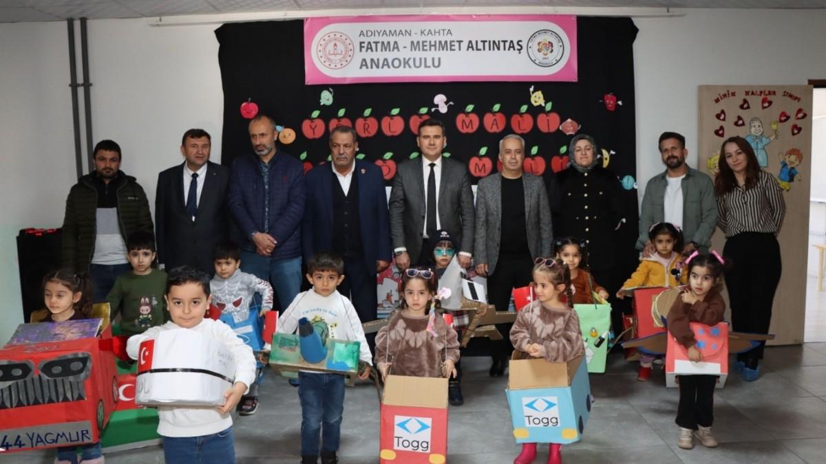 Kahta’da Yerli Malı Haftası’nda anaokulu öğrencilerinden farkındalık etkinliği