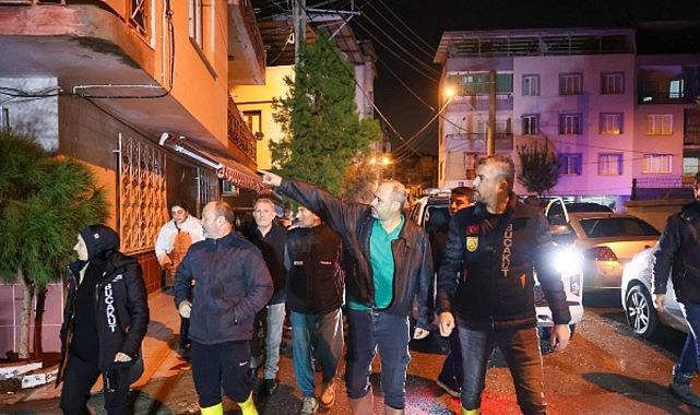 Başkan Görkem Duman gece boyunca sahadaydı