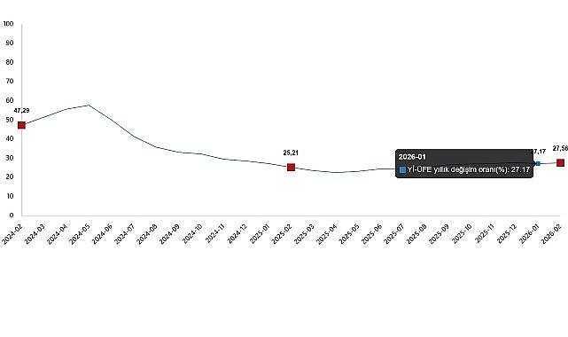 Yurt İçi Üretici Fiyat Endeksi, Şubat 2026
