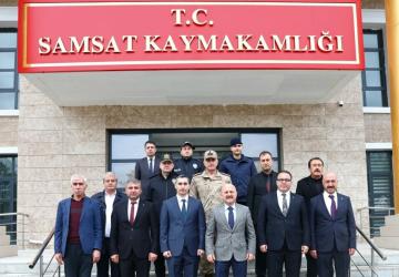 Samsat’ta Vali Varol’dan Kaymakam Gökçayır’a ziyaret