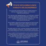Adıyaman Belediyesi’nden itfaiye eri alımına ilişkin kamuoyu bilgilendirmesi