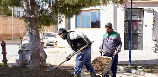 Burhaniye'de Park ve Yeşil Alanlarda Bahar Temizliği