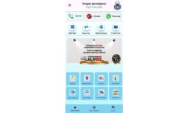 İnegöl Belediyesi'nin Tüm Hizmetleri Cebinizde