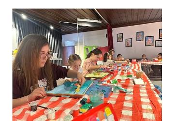 İnegöl'de Sömestir Tatili Sanatla Renklendi