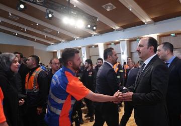 Başkan Altay Büyükşehir ve KOSKİ Personeliyle Bayramlaştı