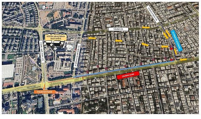 100. Yıl Bulvarı'nda asfalt çalışması