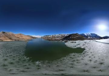 Çelikhan’da donan Çat Barajı Gölü’nde ‘aneiforma’ oluştu - Videolu Haber