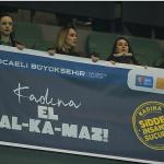 Kocaeli Stadyumu'nda kadına şiddete karşı güçlü mesaj verildi; “Kadına el kalkamaz"