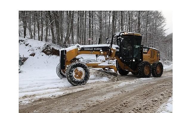 Osmangazi'de Karla Kapanan Yollara Anında Müdahale