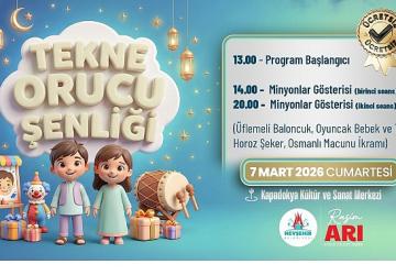 Nevşehir'de Tekne Orucu Şenliği ve Müzikal Tiyatro Düzenlenecek